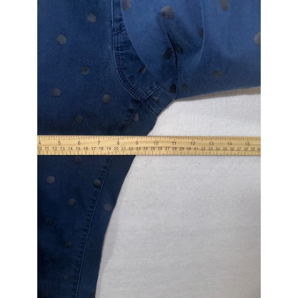 Gap 1969 Kids Boys Size 12 Jeans Blue‎ Polka Dot Super Skinny Mid Rise Denim